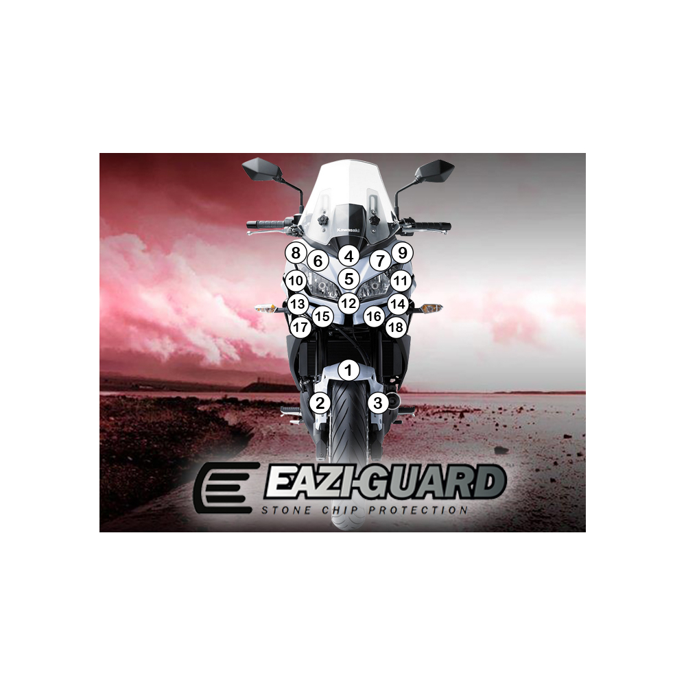 Eazi-Guard Paint Protection Film for Kawasaki Versys 650 2015 - 2017  gloss