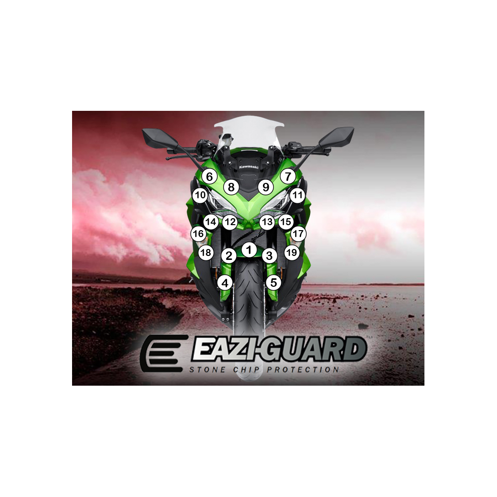 Eazi-Guard Paint Protection Film for Kawasaki Ninja 1000 2017 - 2019  gloss