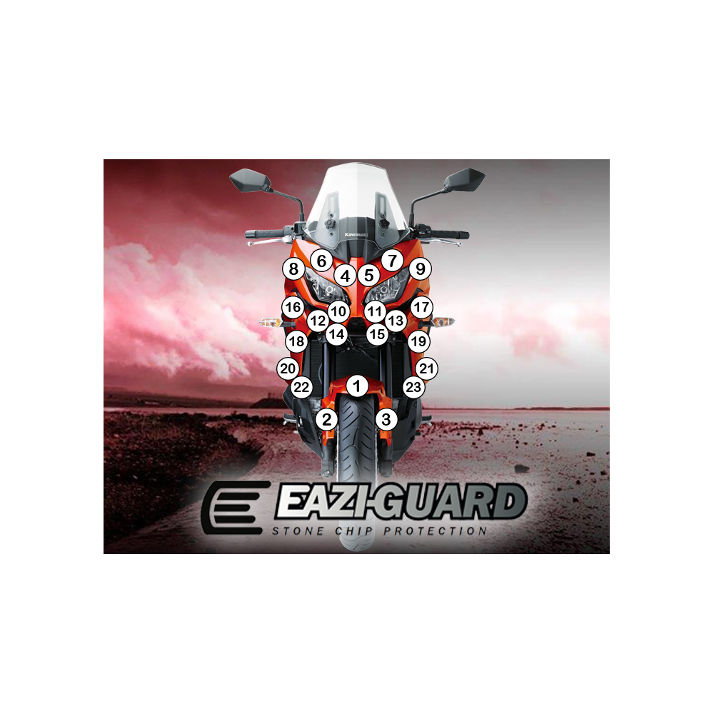Eazi-Guard Paint Protection Film for Kawasaki Versys 1000 2015 - 2018  gloss