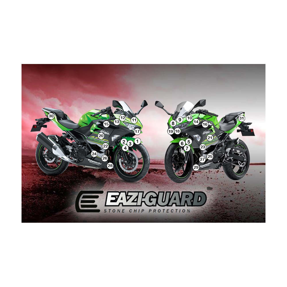Eazi-Guard Paint Protection Film for Kawasaki Ninja 400  gloss
