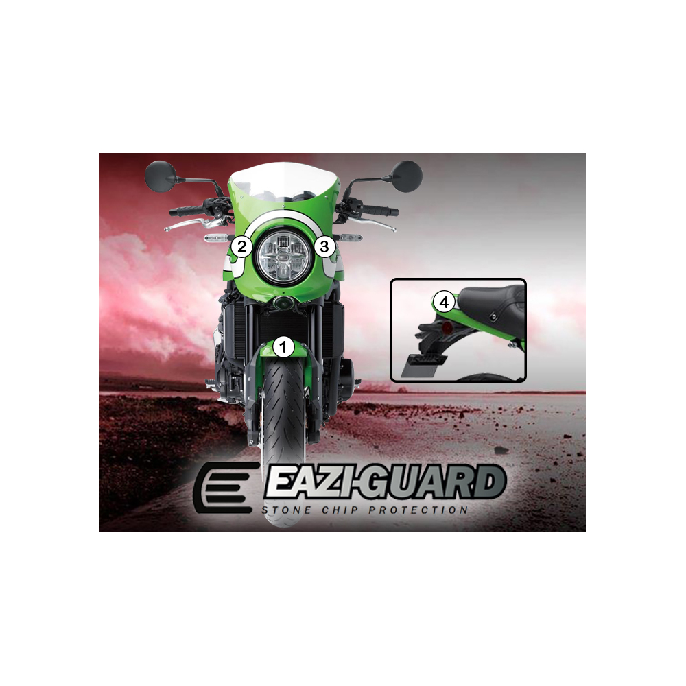 Eazi-Guard Paint Protection Film for Kawasaki Z900RS Cafe  gloss