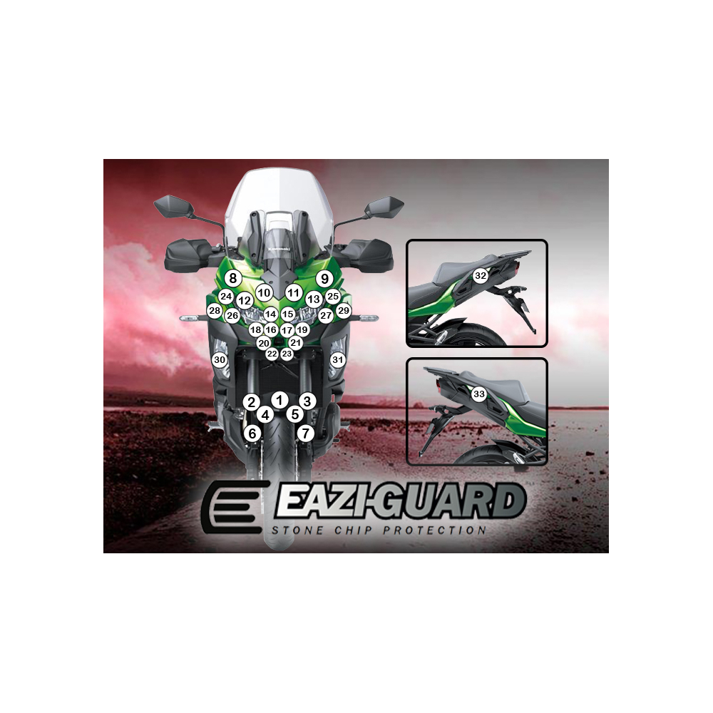 Eazi-Guard Paint Protection Film for Kawasaki Versys 1000 2019  gloss