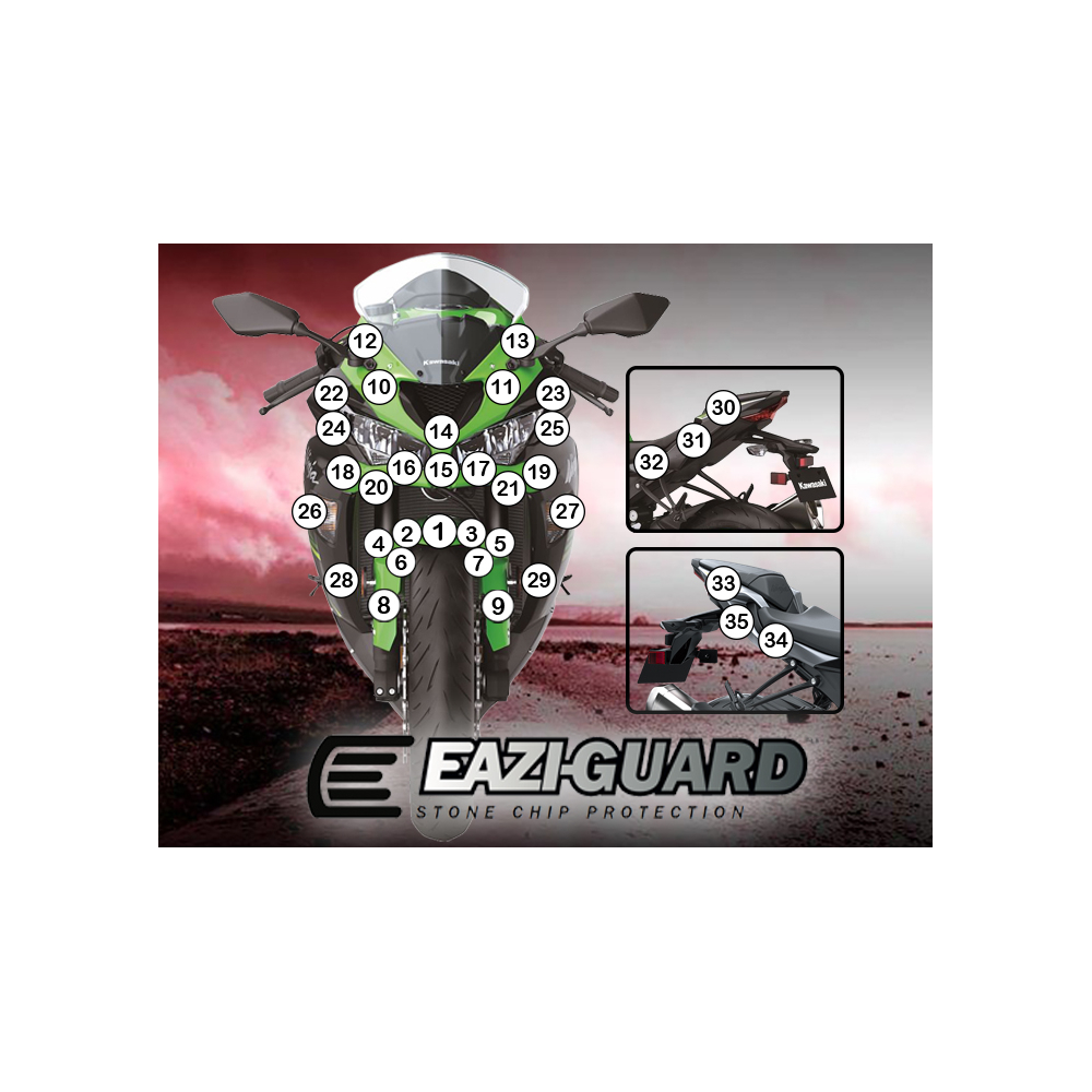 Eazi-Guard Paint Protection Film for Kawasaki ZX-6R 2019 - 2021  matte