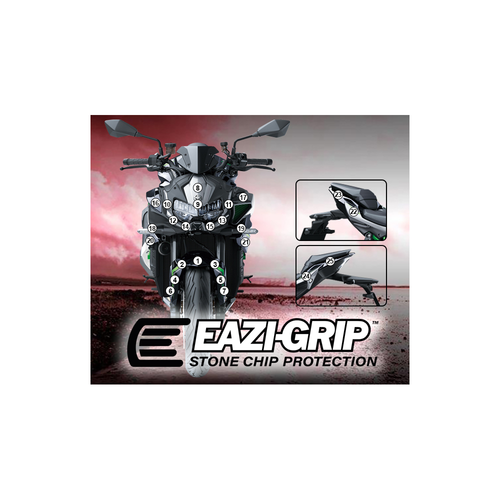Eazi-Guard Paint Protection Film for Kawasaki ZH2  gloss