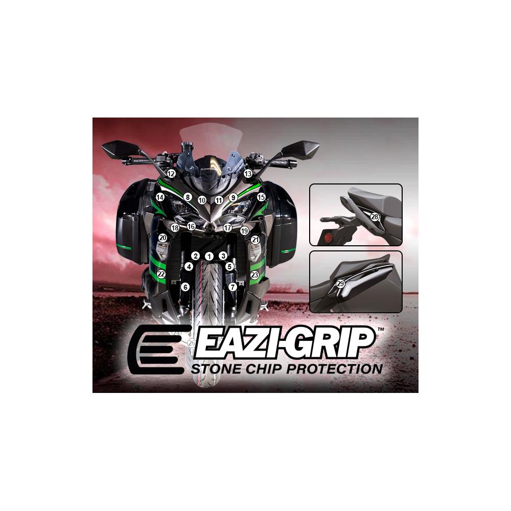 Eazi-Guard Paint Protection Film for Kawasaki Ninja 1000SX  gloss