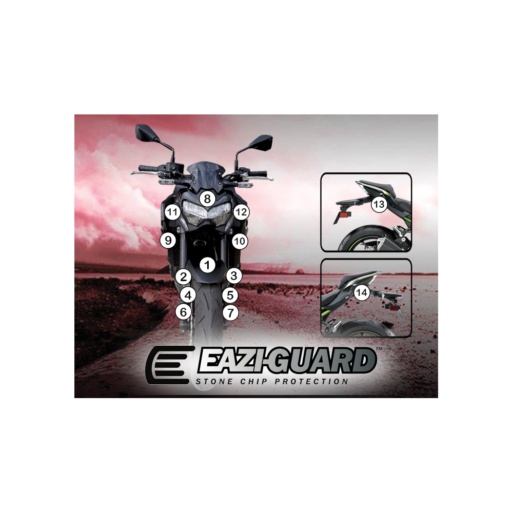 Eazi-Guard Paint Protection Film for Kawasaki Z900 2020  gloss