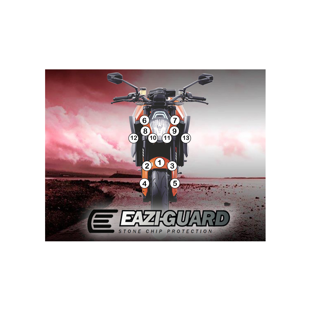 Eazi-Guard Paint Protection Film for KTM 1290 Super Duke R 2014 - 2016  gloss