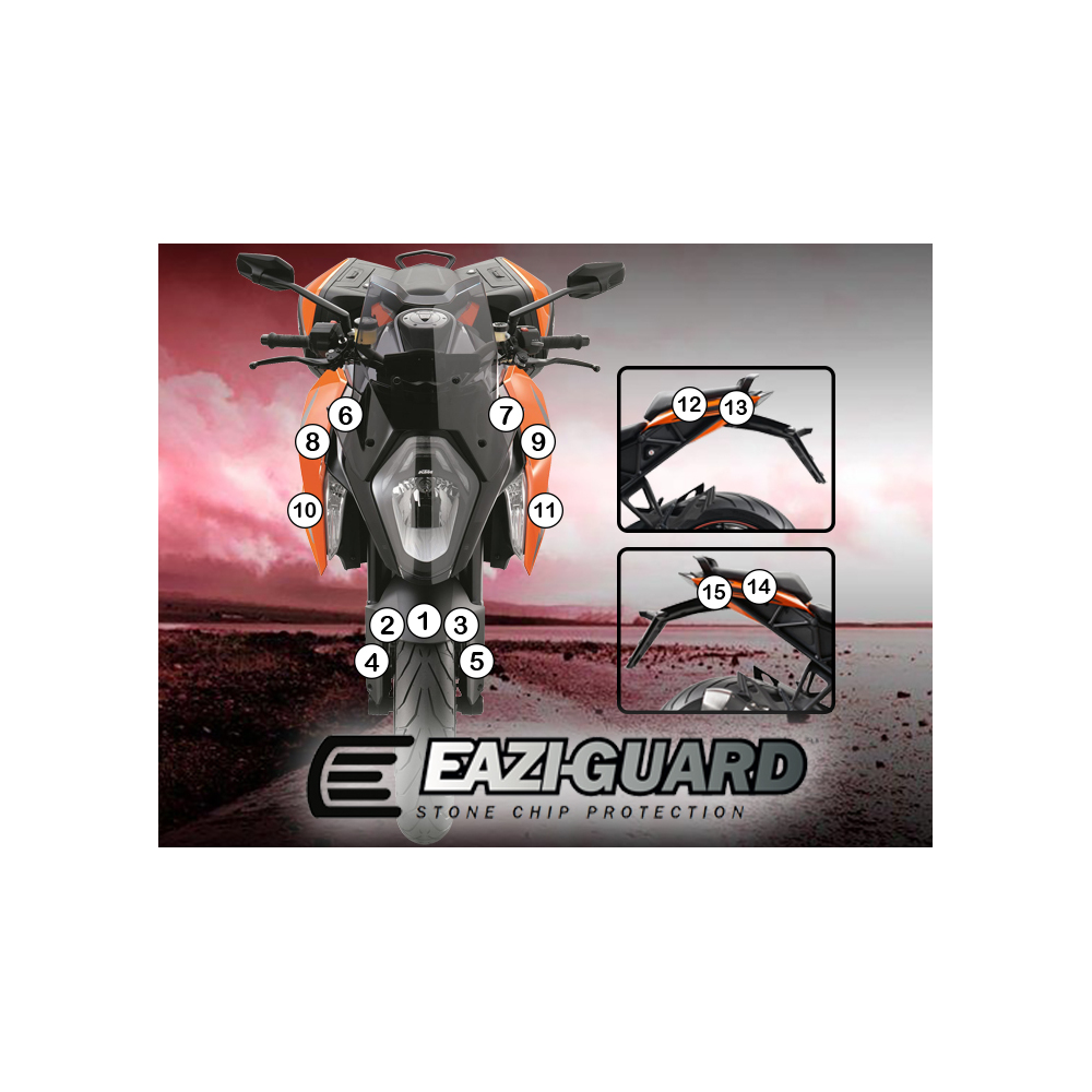 Eazi-Guard Paint Protection Film for KTM 1290 Super Duke GT 2016 - 2018  gloss