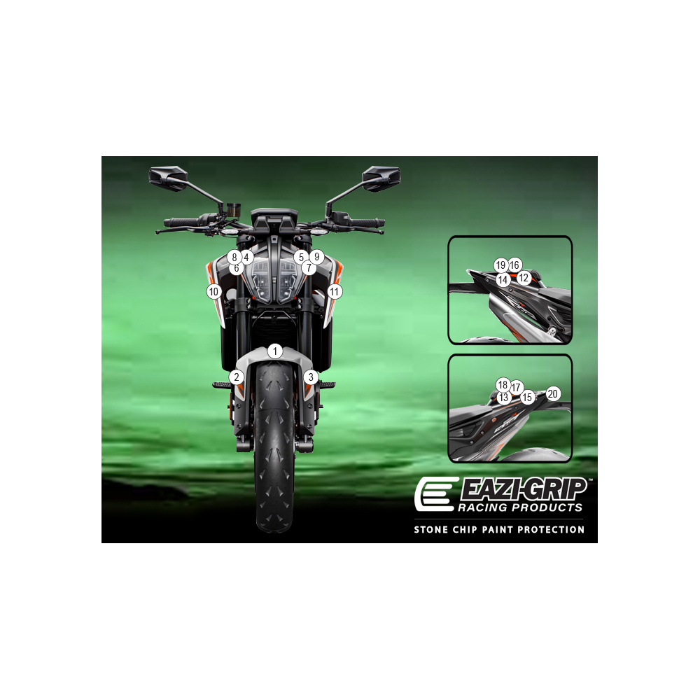 Eazi-Guard Paint Protection Film for KTM 890 Duke R  gloss