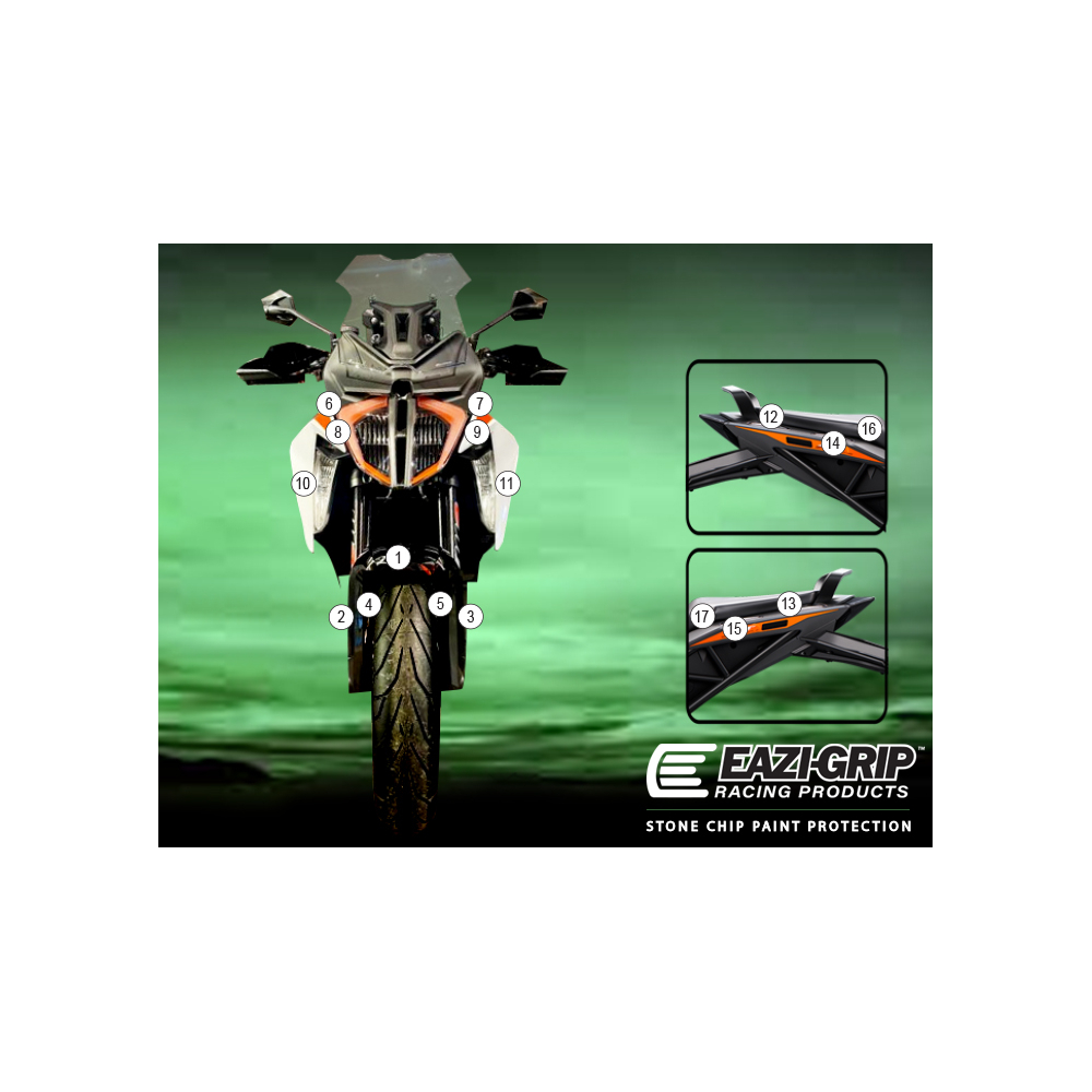 Eazi-Guard Paint Protection Film for KTM 1290 Super Duke GT  gloss
