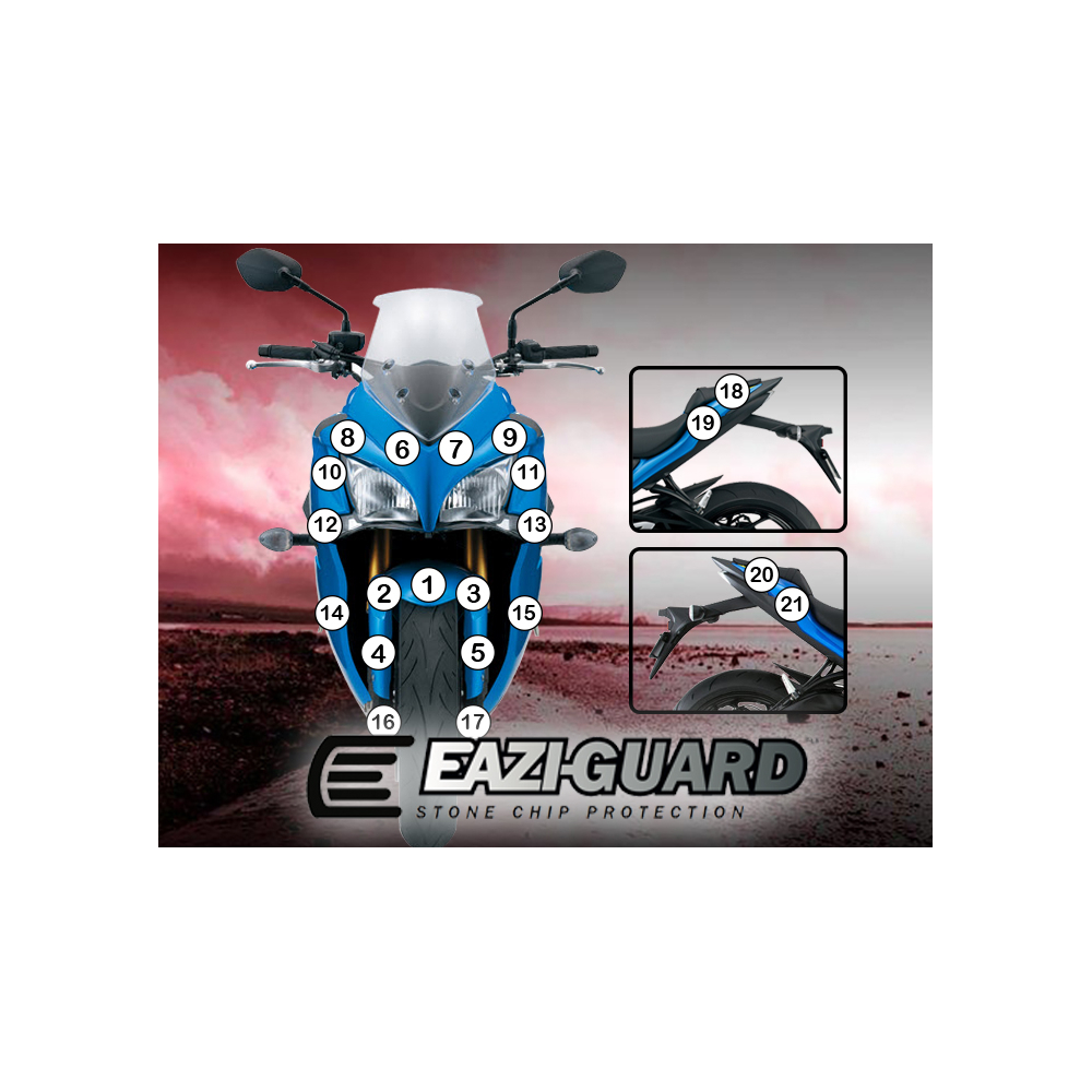 Eazi-Guard Paint Protection Film for Suzuki GSX-S 1000F 2015 - 2017  matte