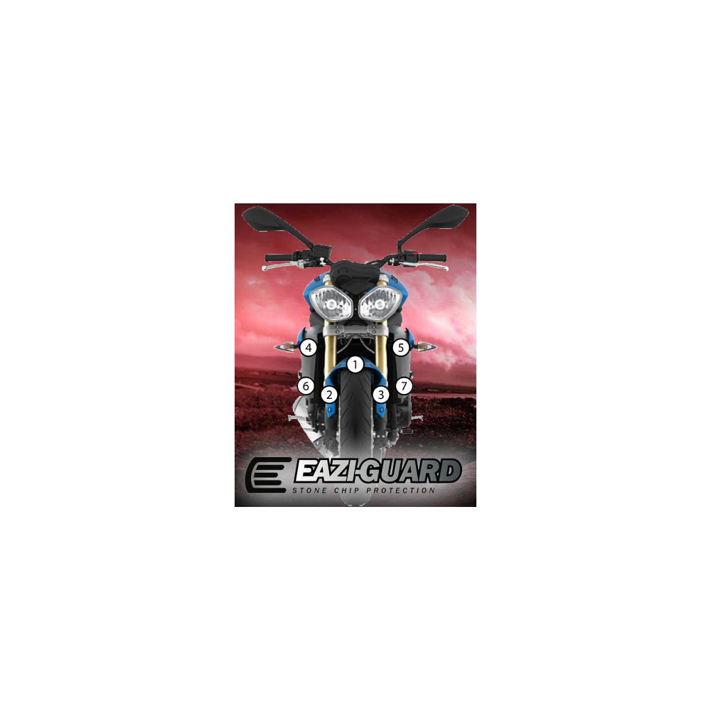 Eazi-Guard Paint Protection Film for Triumph Street Triple / R 2013 - 2016  gloss