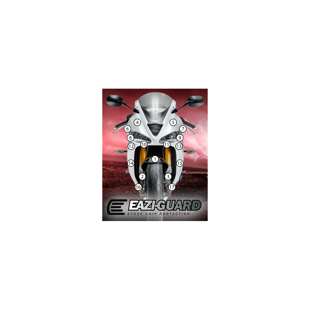 Eazi-Guard Paint Protection Film for Triumph Daytona 675 / R 2013 - 2016  gloss