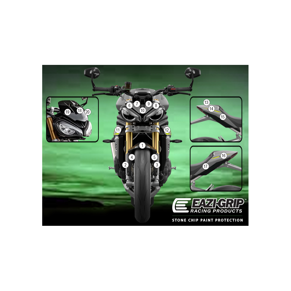 Eazi-Guard Paint Protection Film for Triumph Speed Triple 1200 RS  gloss