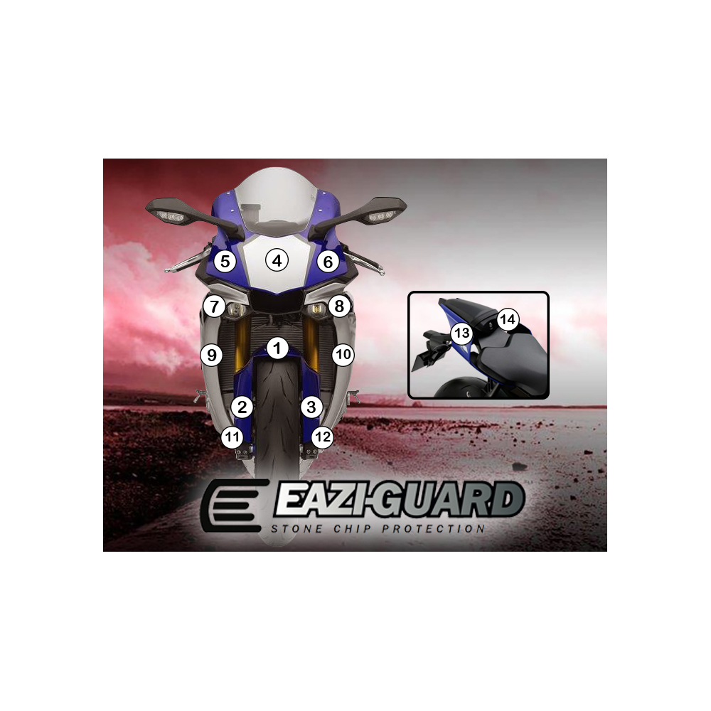 Eazi-Guard Paint Protection Film for Yamaha YZF-R1 2015 - 2019  matte