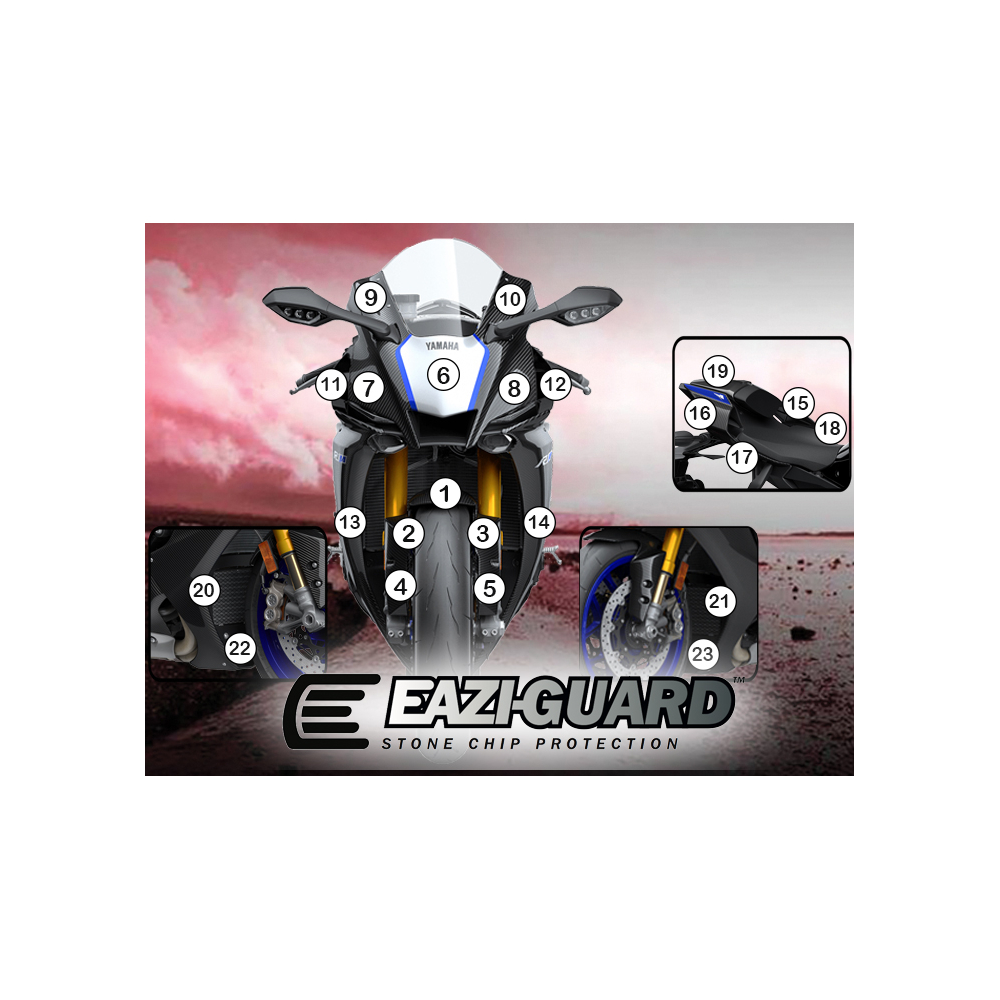 Eazi-Guard Paint Protection Film for Yamaha YZF-R1M 2020  gloss