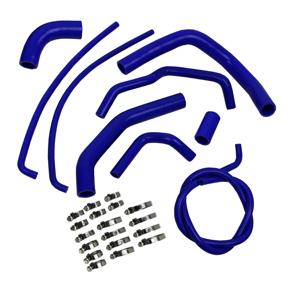 Eazi-Grip Silicone Hose and Clip Kit for Kawasaki Z1000 2010 - 2014  blue
