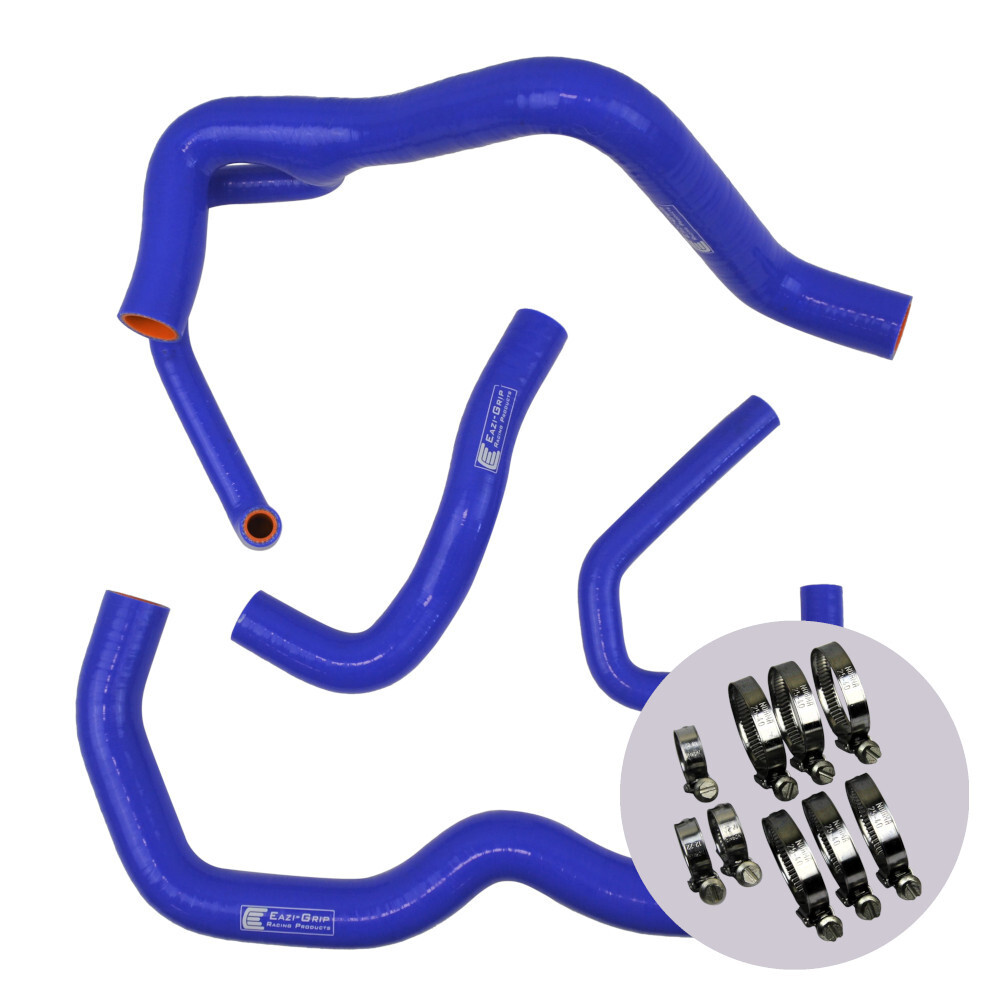 Eazi-Grip Silicone Hose and Clip Kit (Race) for Kawasaki ZX-6R 2009 - 2021  blue