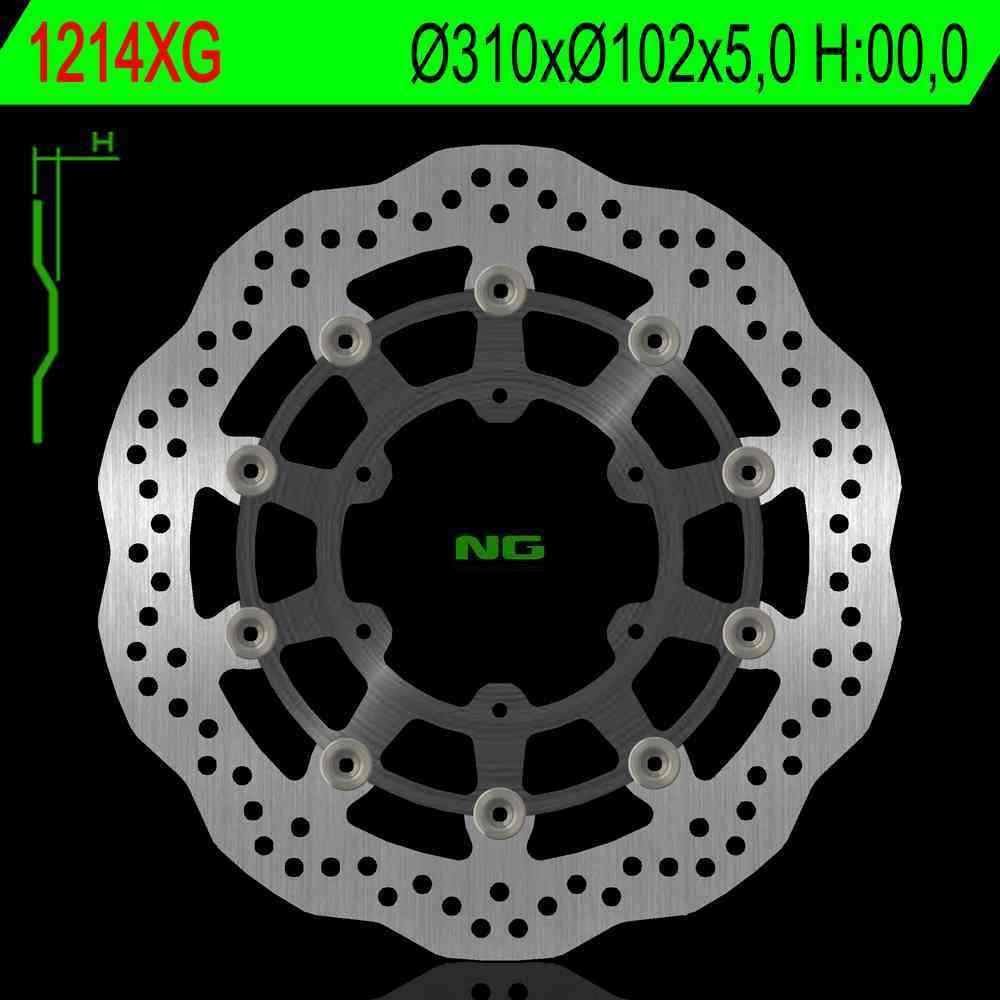 NG Brakes Premium Alloy Center Rotor Wave Type