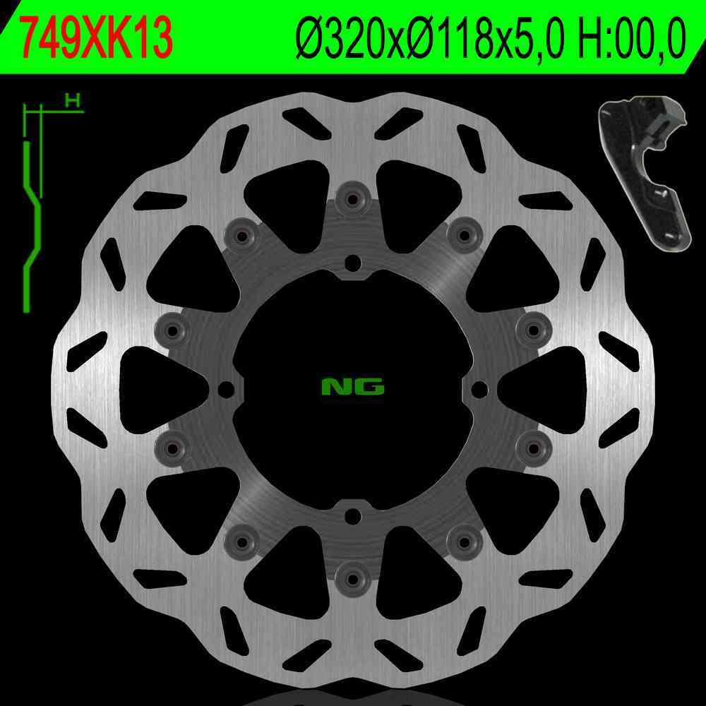 NG Oversize Rotor Kit 320mm Includes Bracket