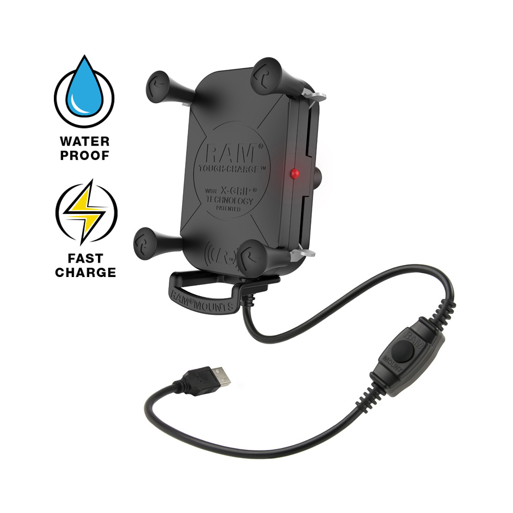RAM-HOL-UN12WB - RAM® Tough-Charge™ With X-Grip® Tech Waterproof Wireless Charging Holder